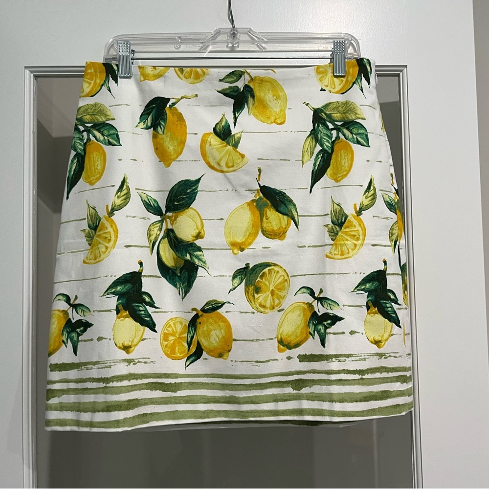 TALBOTS CANVAS A LINE SKIRT IN LUSCIOUS LEMONS SIZE 8 NWT! - Picture 4 of 5